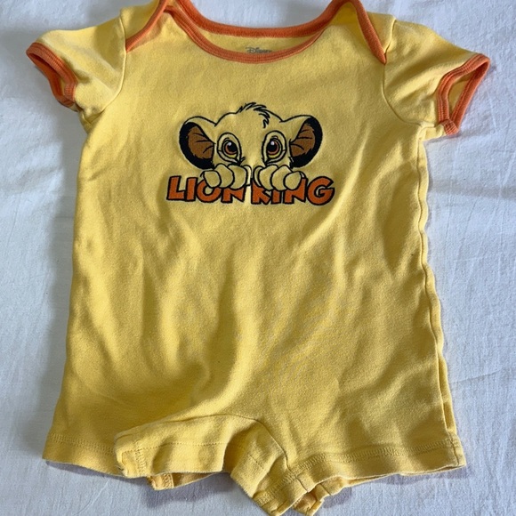 Disney - Lion King Yellow and Orange Bodysuit Romper - Picture 1 of 3